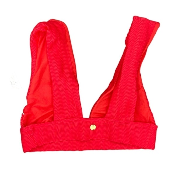 Billabong Wave Trip Plunge Top and Tropic Bikini Bottom in Red NWOT - Picture 4 of 8